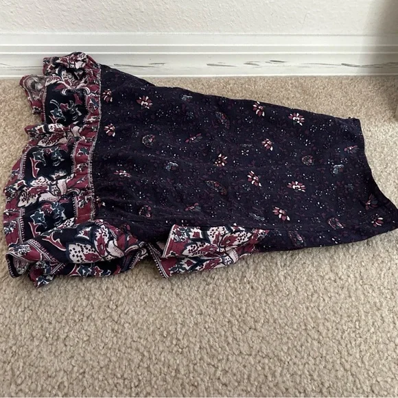 FREE PEOPLE Women’s Size 12 Dressy Shorts Lined, Purple, Pink Floral, Zip Up - Picture 12 of 16